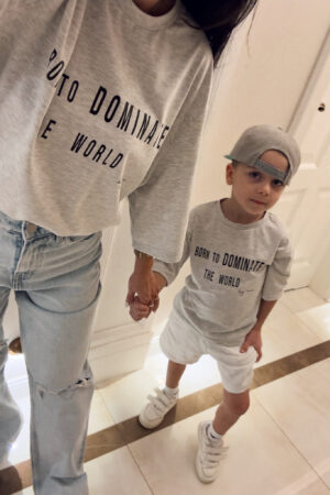 T-shirt dziecięcy BORN - szary