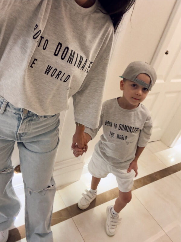 T-shirt dziecięcy BORN - szary