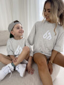 T-shirt dziecięcy BORN logo - szary