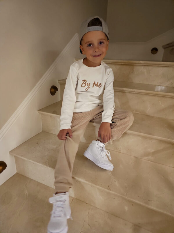 Longsleeve dziecięcy CHILD Haft - ecru