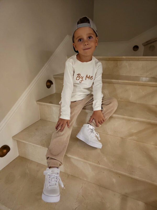 Longsleeve dziecięcy CHILD Haft - ecru