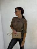 Bluzka T-shirt MARMARIS - gold