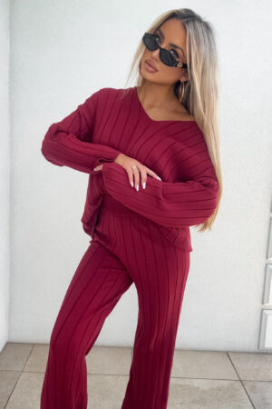 Komplet CANDICE – bordowy