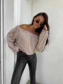 Bluza UNDER baranek  – pudrowy beż