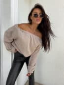 Bluza UNDER baranek  – pudrowy beż