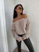 Bluza UNDER baranek  – pudrowy beż