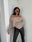 Bluza UNDER baranek  – pudrowy beż