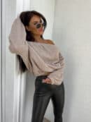 Bluza UNDER baranek  – pudrowy beż