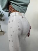 Jeansy RIPPED ecru