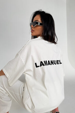 Tshirt UNISEX damski off white