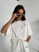 Tshirt UNISEX damski off white