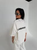 Tshirt UNISEX damski off white