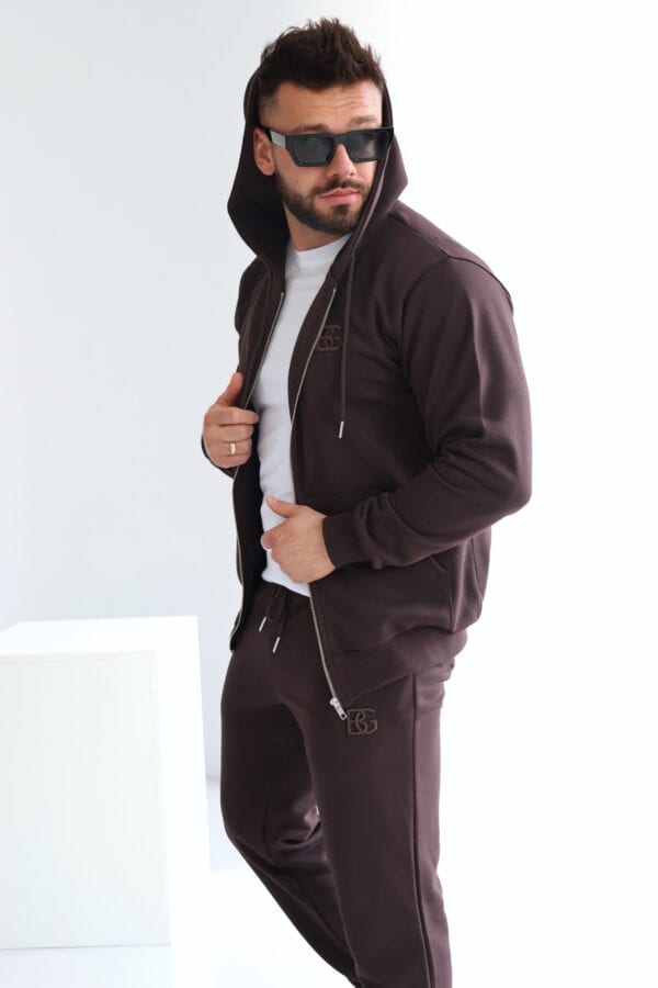 Bluza męska BG Zippy | gorzka czekolada