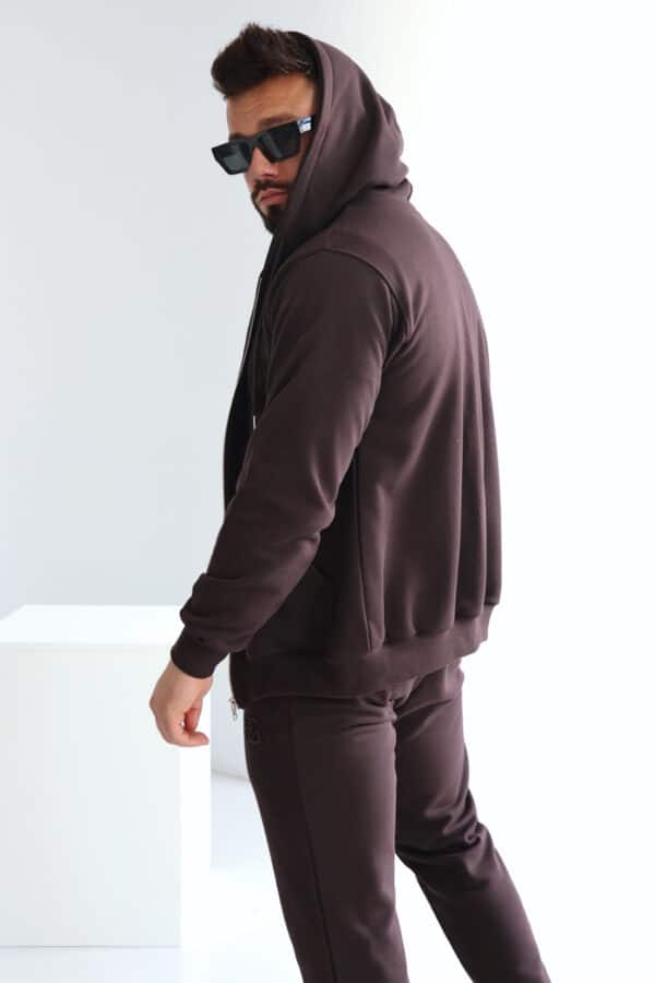 Bluza męska BG Zippy | gorzka czekolada