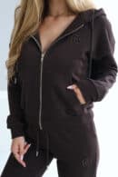 Bluza damska BG Zippy | gorzka czekolada