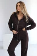 Bluza damska BG Zippy | gorzka czekolada