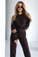 Bluza damska BG Basic | gorzka czekolada