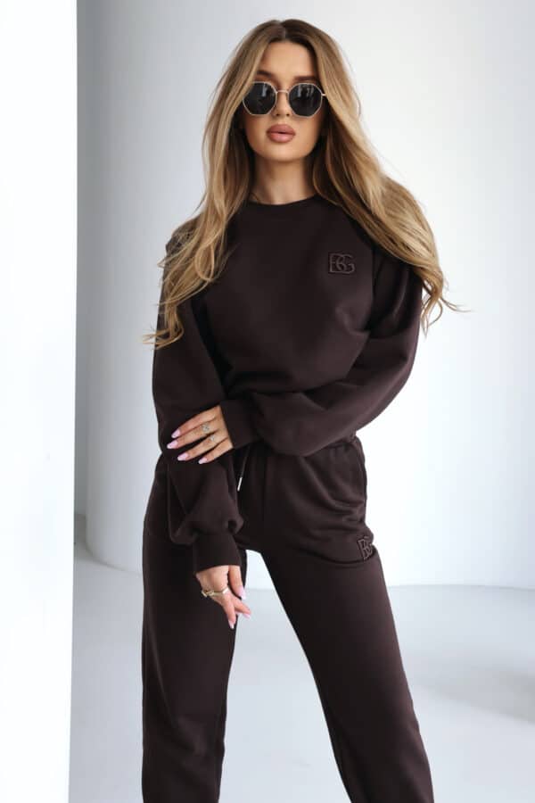 Bluza damska BG Basic | gorzka czekolada