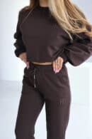 Bluza damska BG Basic | gorzka czekolada