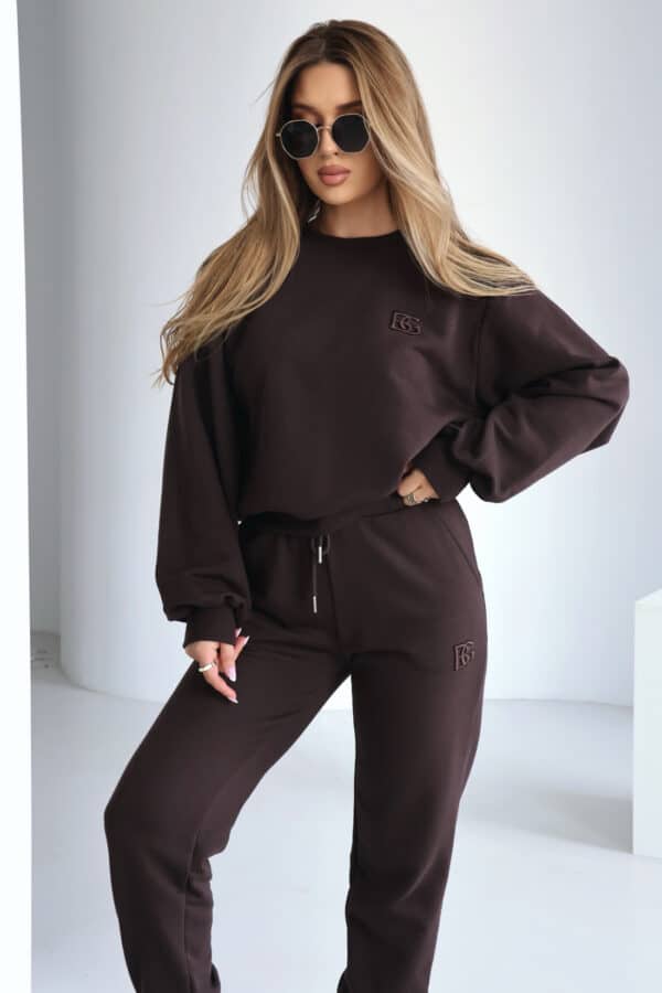 Bluza damska BG Basic | gorzka czekolada