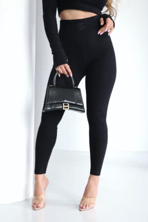 Legginsy damskie BG Taste | czarny