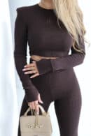 Bluzka damska BG Bestie | gorzka czekolada