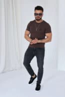 T-Shirt męski BG Bond | czekolada