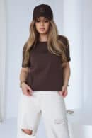T-Shirt damski BG Real | czekolada
