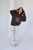 Bluza damska BG Diamond | czekolada