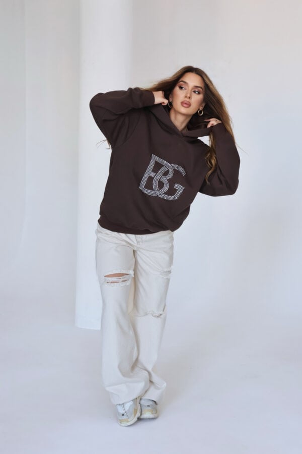 Bluza damska BG Diamond | czekolada