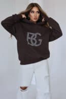 Bluza damska BG Diamond | czekolada