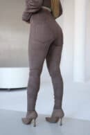 Legginsy damskie BG Button | cappuccino