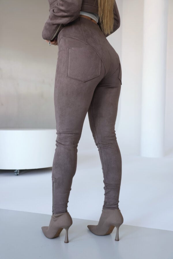 Legginsy damskie BG Button | cappuccino