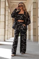 Komplet LAURENT print – czarny