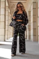 Komplet LAURENT print – czarny
