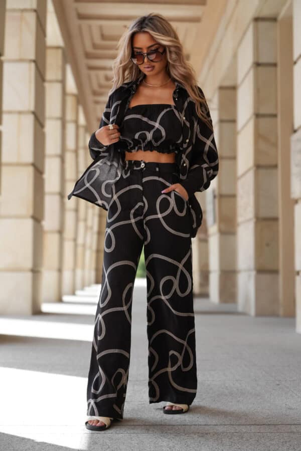Komplet LAURENT print – czarny