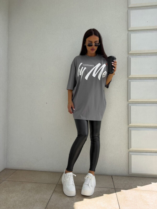 Tuniko sukienka t-shirt COLA - szara