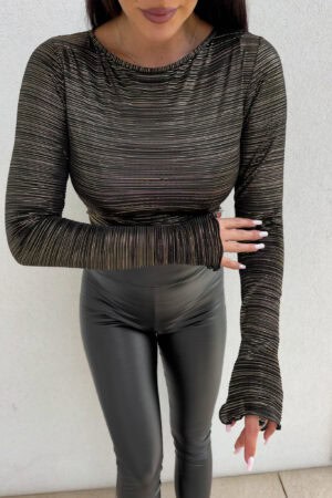 Bluzka SHY Stripes - gold