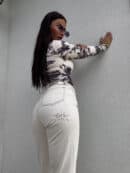 Jeansy MOM FIT BLESS – beżowe