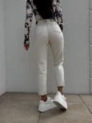 Jeansy MOM FIT BLESS – beżowe
