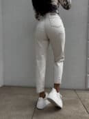 Jeansy MOM FIT BLESS – beżowe