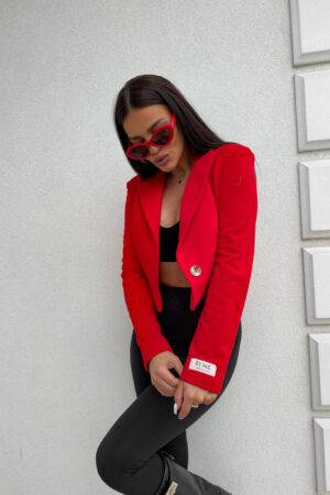 Marynarka dresowa SLIM - czerwona