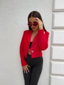 Marynarka dresowa SLIM - czerwona