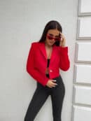 Marynarka dresowa SLIM - czerwona