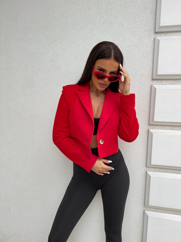 Marynarka dresowa SLIM - czerwona