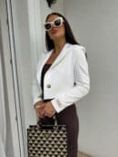 Marynarka dresowa SLIM - ecru