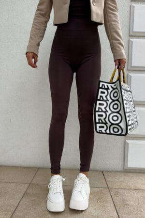 Legginsy GYM - czekoladowe