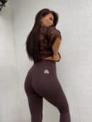 Legginsy DUAL – czekoladowe