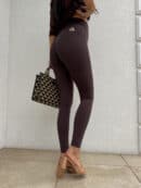 Legginsy DUAL – czekoladowe