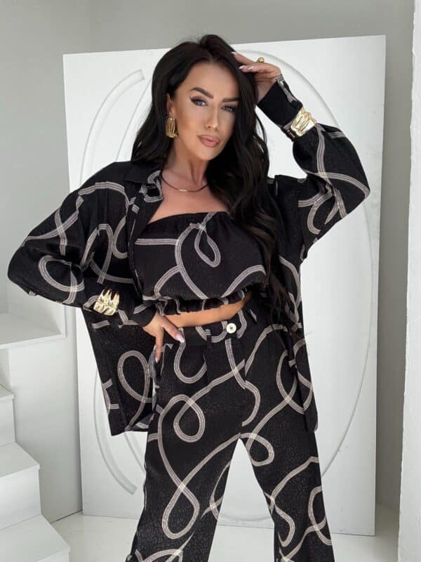 Komplet LAURENT print – czarny